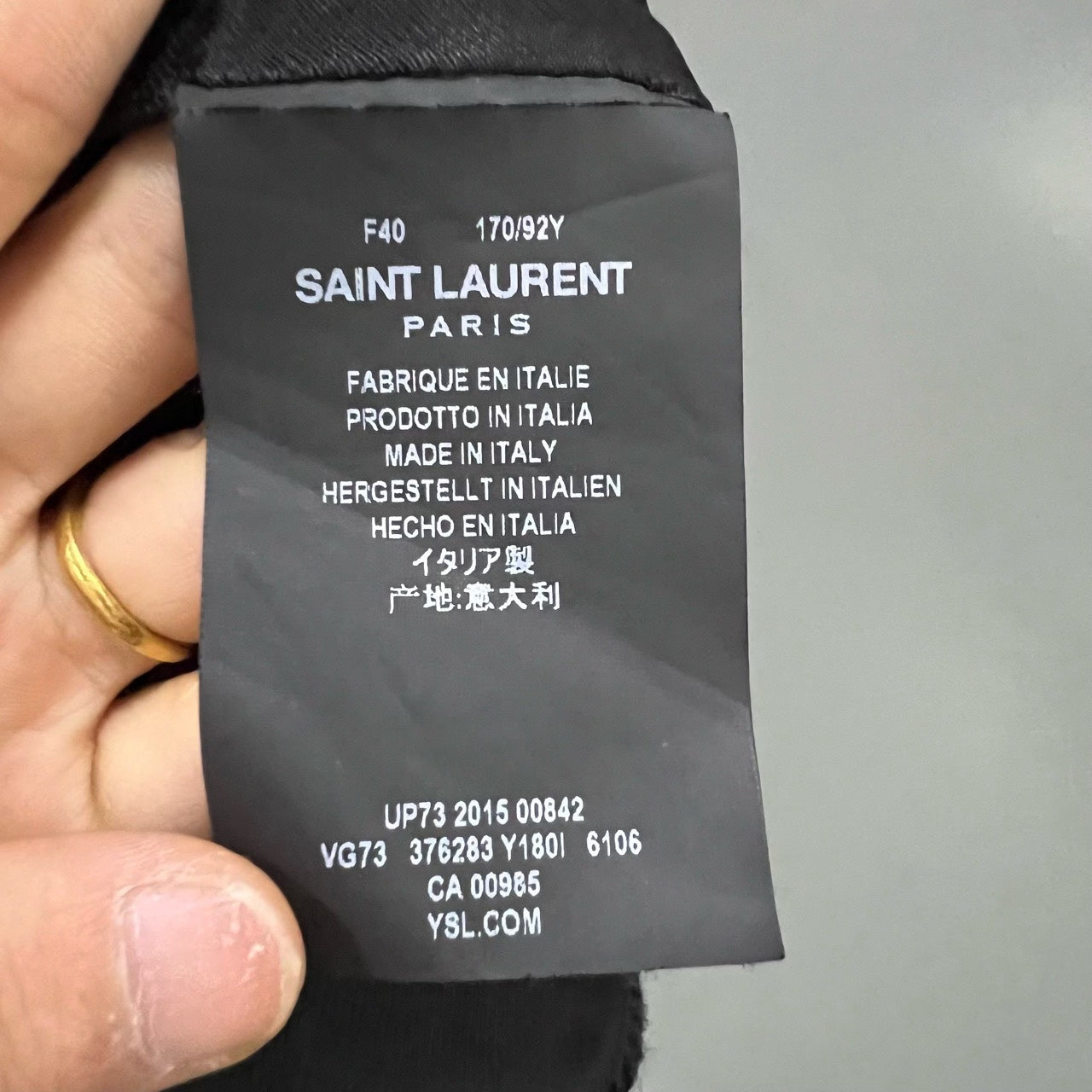 Saint Laurent Maroon Baseball Jacket