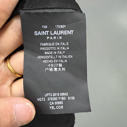 Saint Laurent Maroon Baseball Jacket
