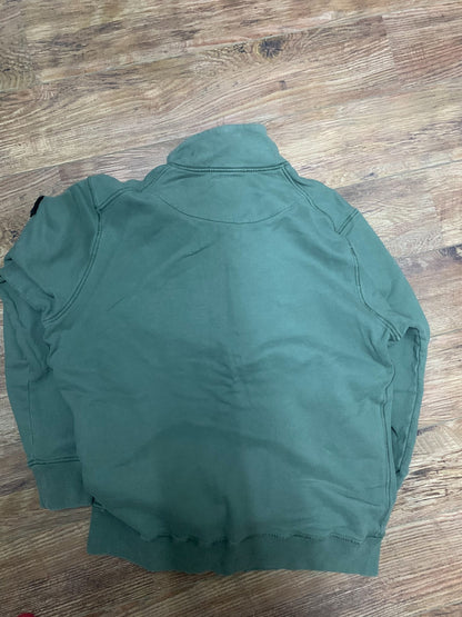 stone island green half-zip sweatshirt