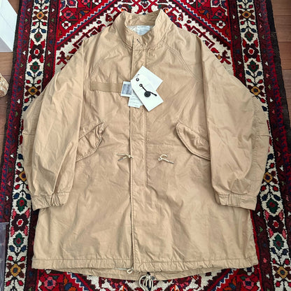 visvim m65 coat in beige color