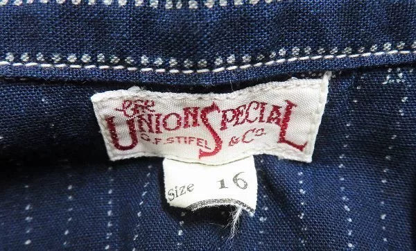 vintage Freewheelers Indigo Stripe Short Sleeve Shirt