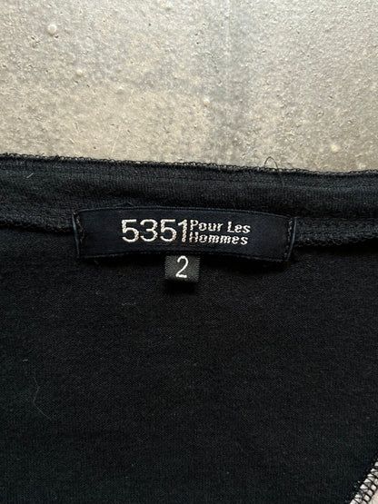 black long sleeve graphic top