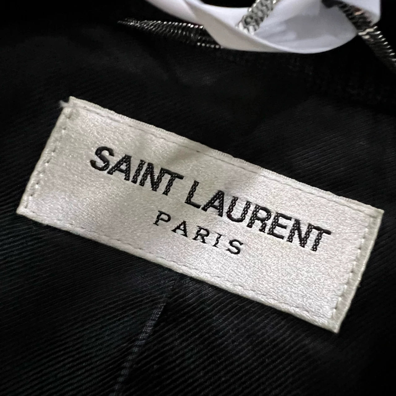 Saint Laurent Black White Baseball Jacket