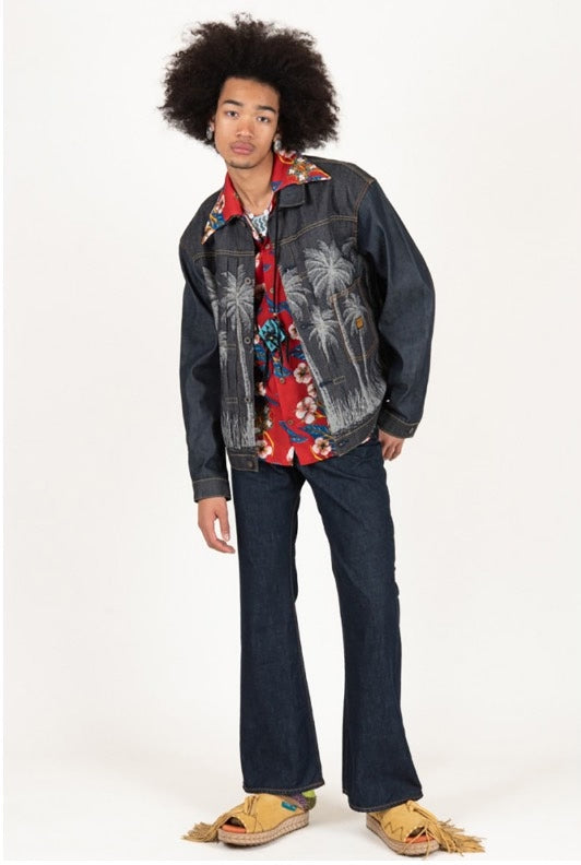 KAPITAL 22SS Palm Tree Jacquard Denim Jacket