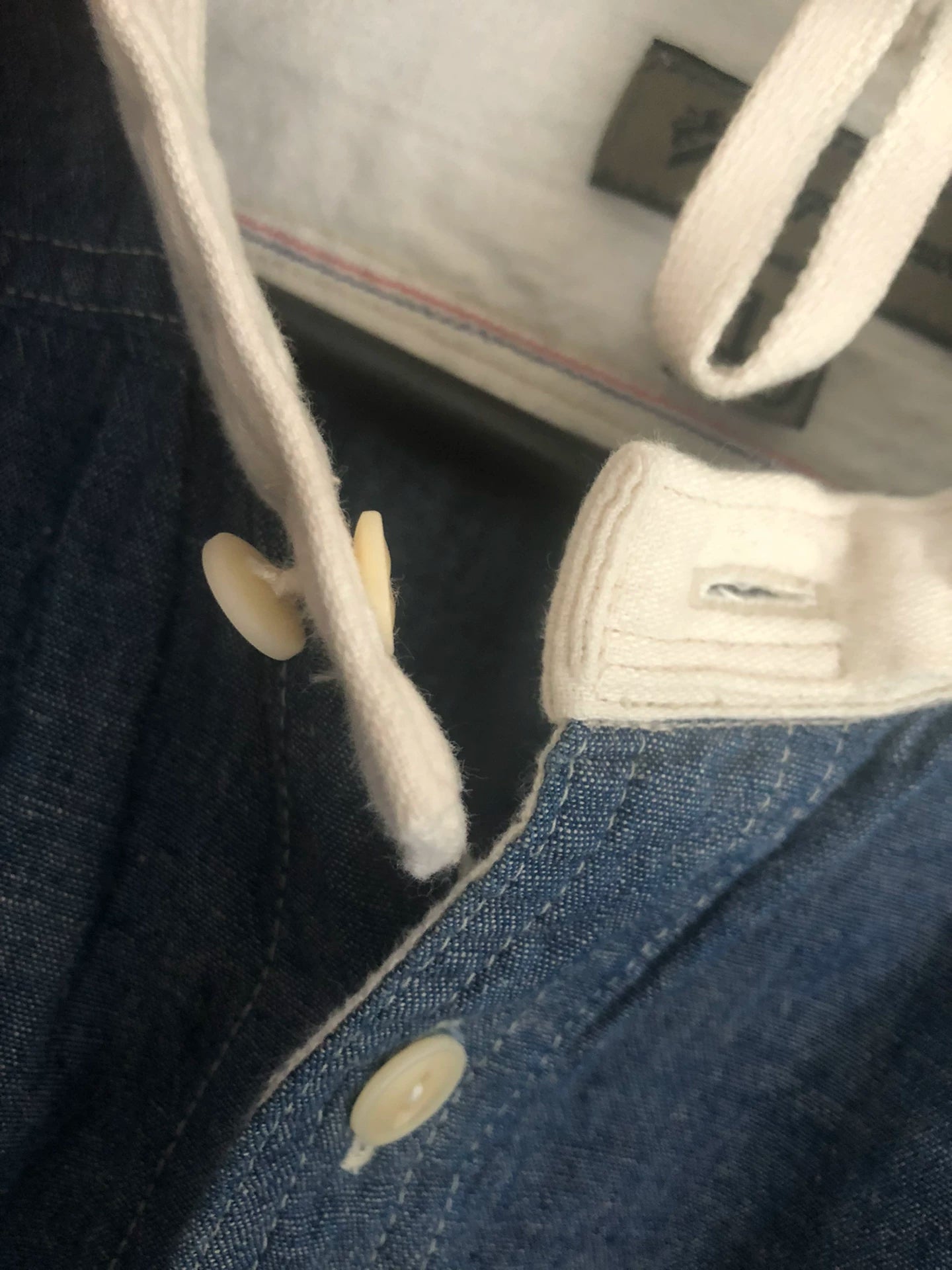 Nigel Cabourn Indigo Cotton Linen Shirt
