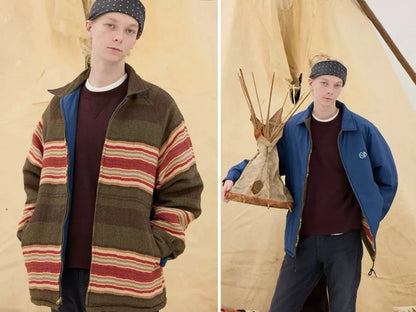 visvim jacquard blanket reversible coach jacket