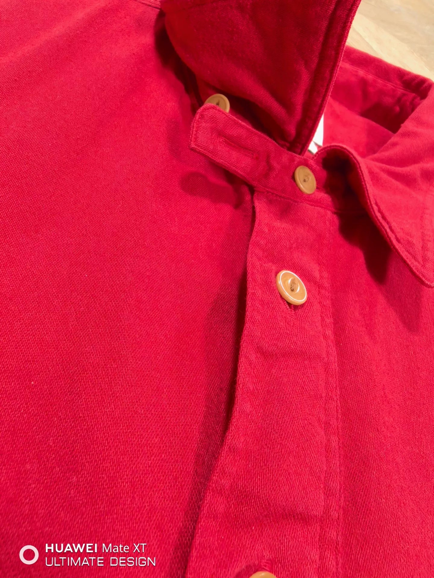 visvim red long sleeve baseball shirt