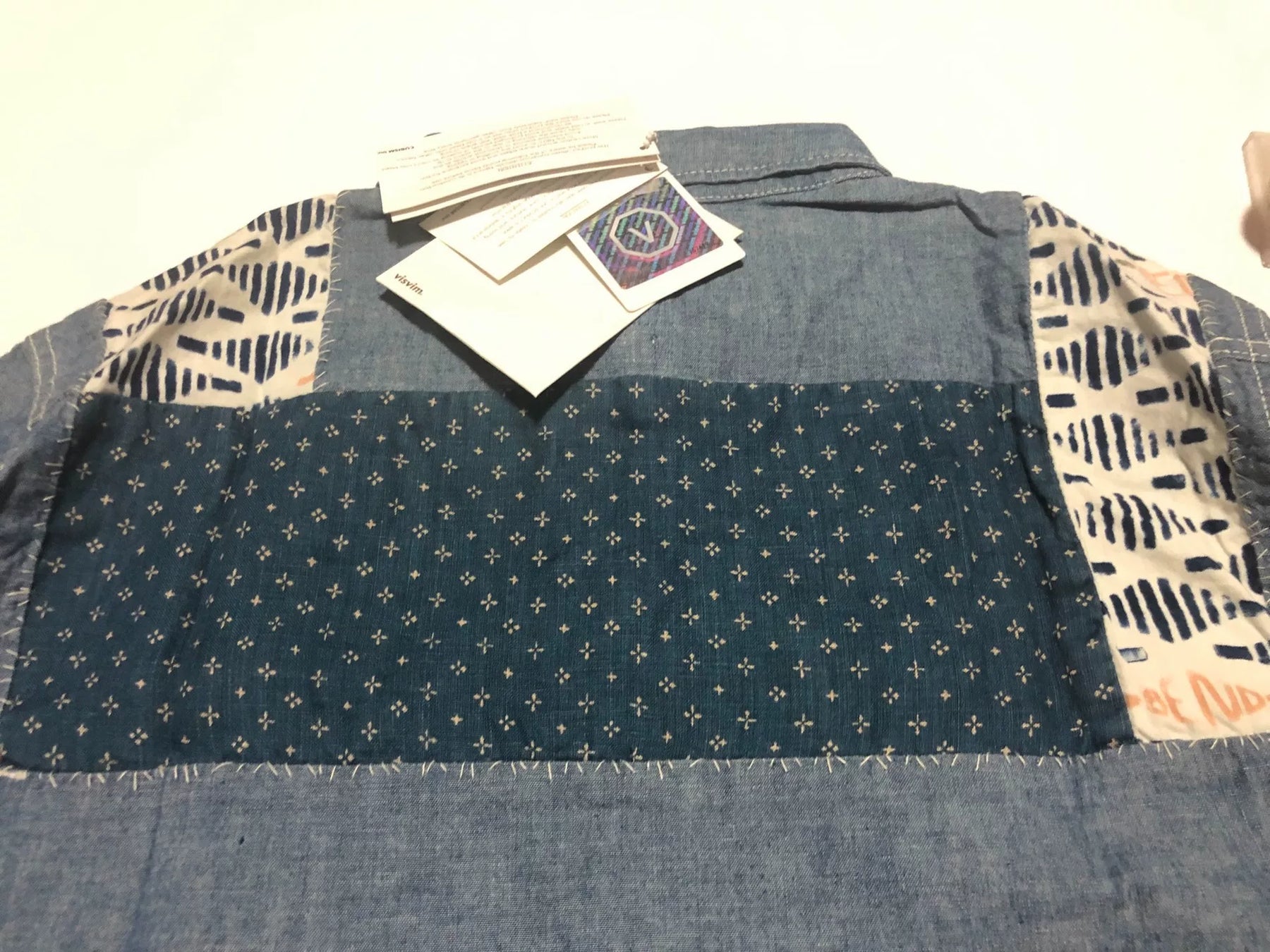 Visvim Granger Chambray Patchwork Shirt