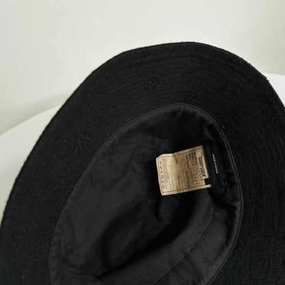 ziggy chen black linen fisherman hat