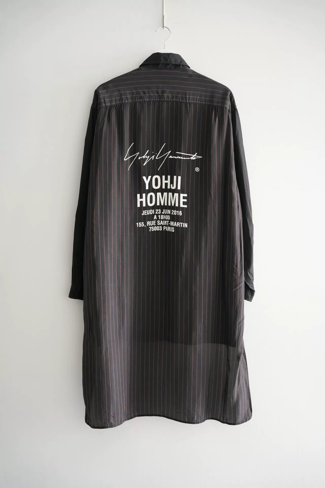 Yohji Yamamoto Striped Long Shirt