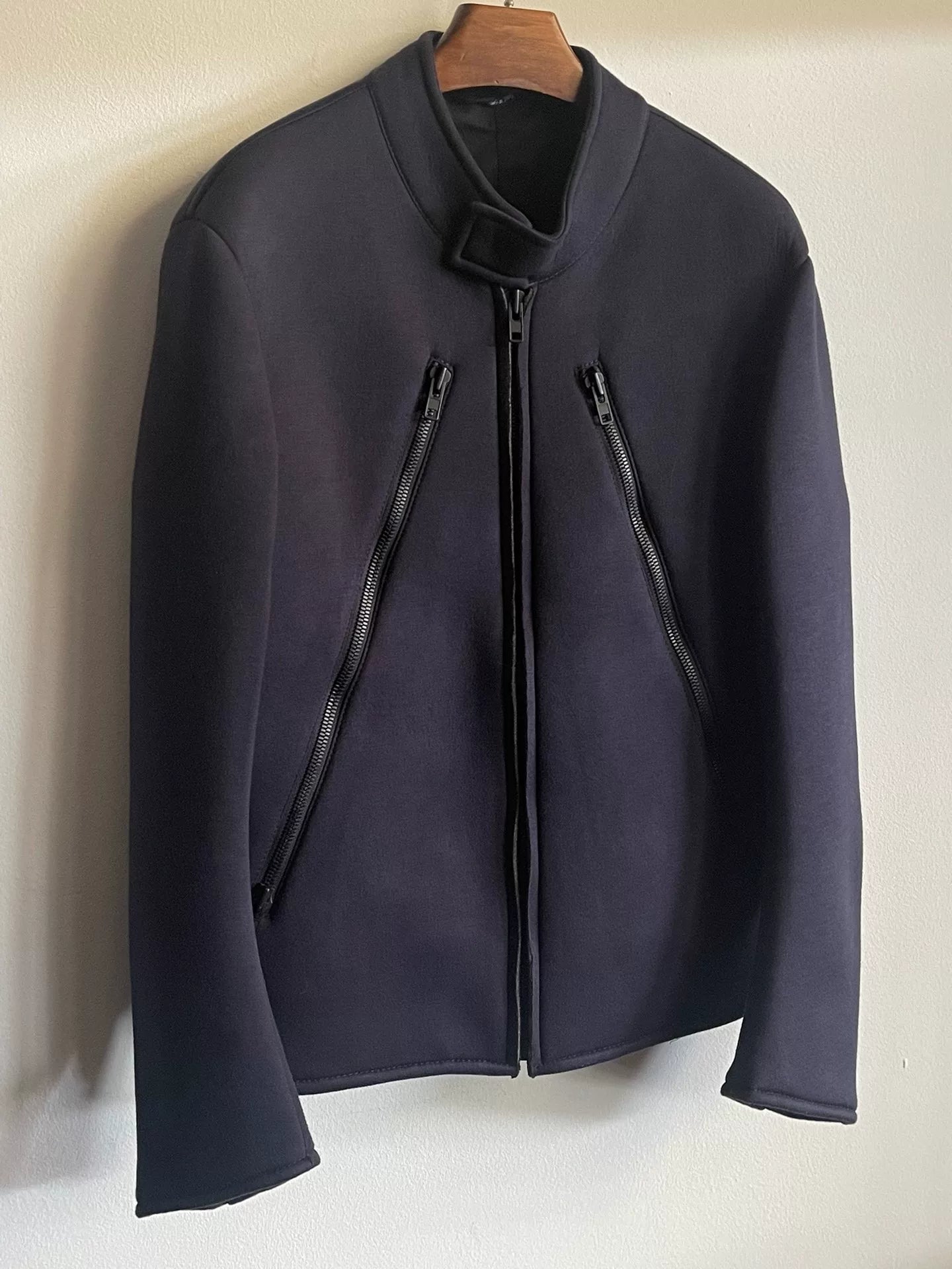 maison martin margiela zip space cotton jacket