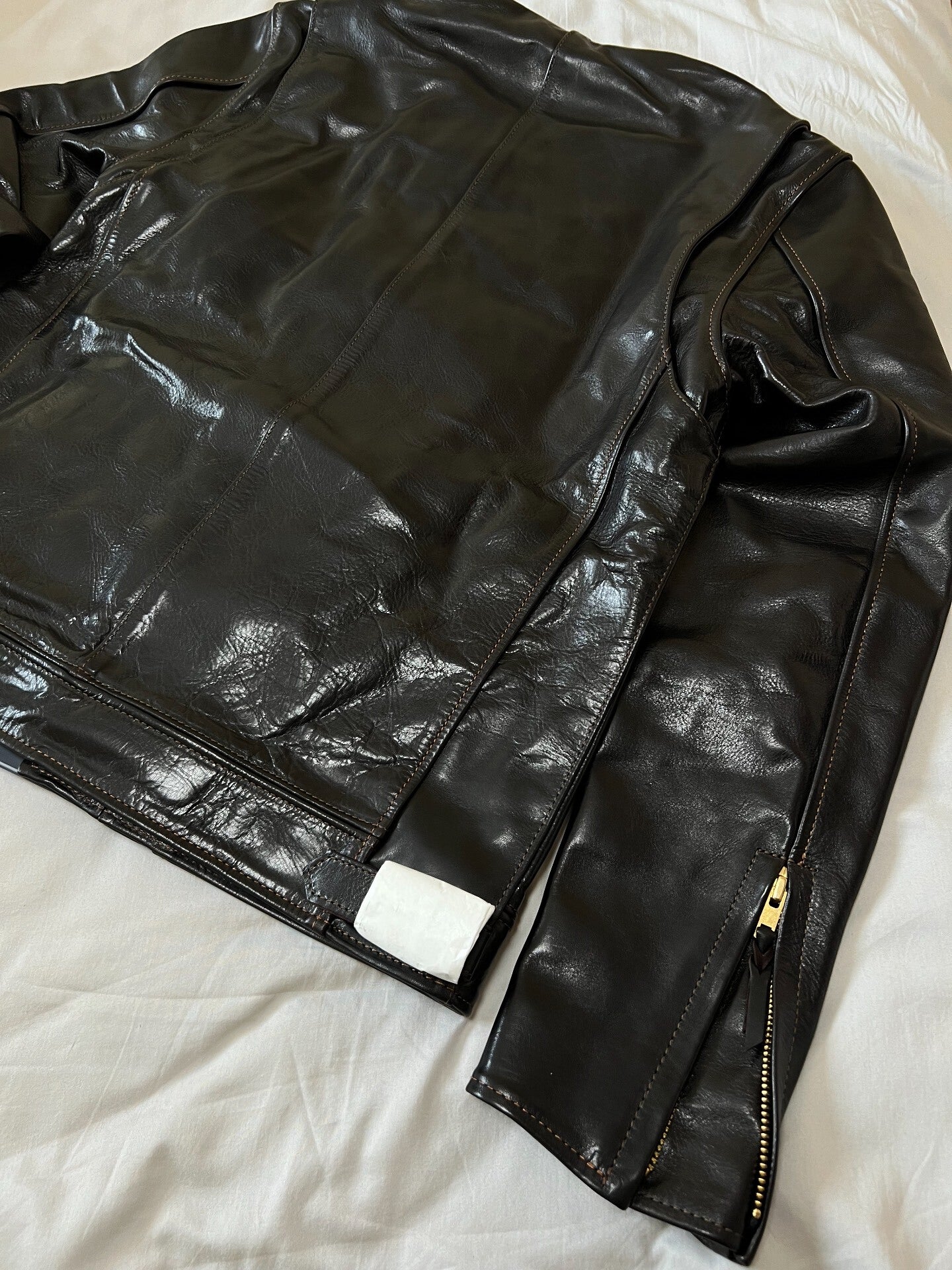 The Flat Head Stand Collar Horsehide Jacket