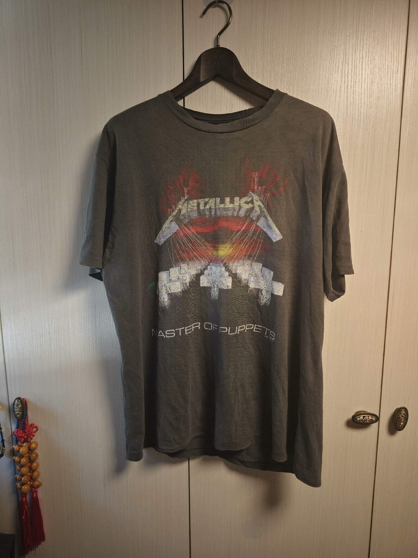 vintage metallica master of puppets gray tee