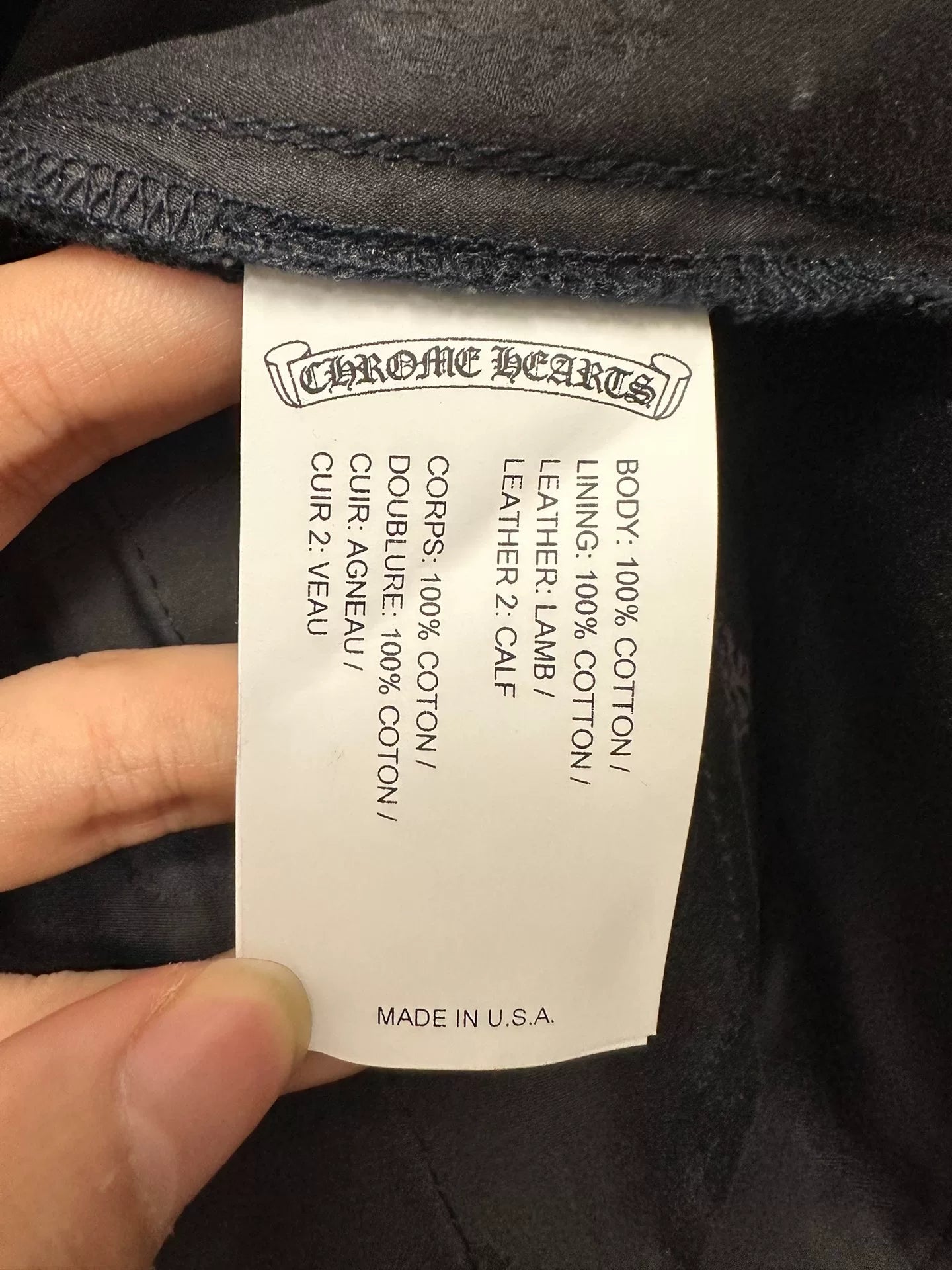 Chrome Hearts Cross Patchwork Black Chino Cargo Pants