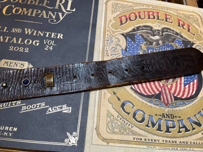 limited edition montana carved leather belt