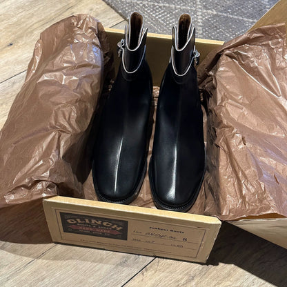 Clinch Jodhpur Black Leather Boots