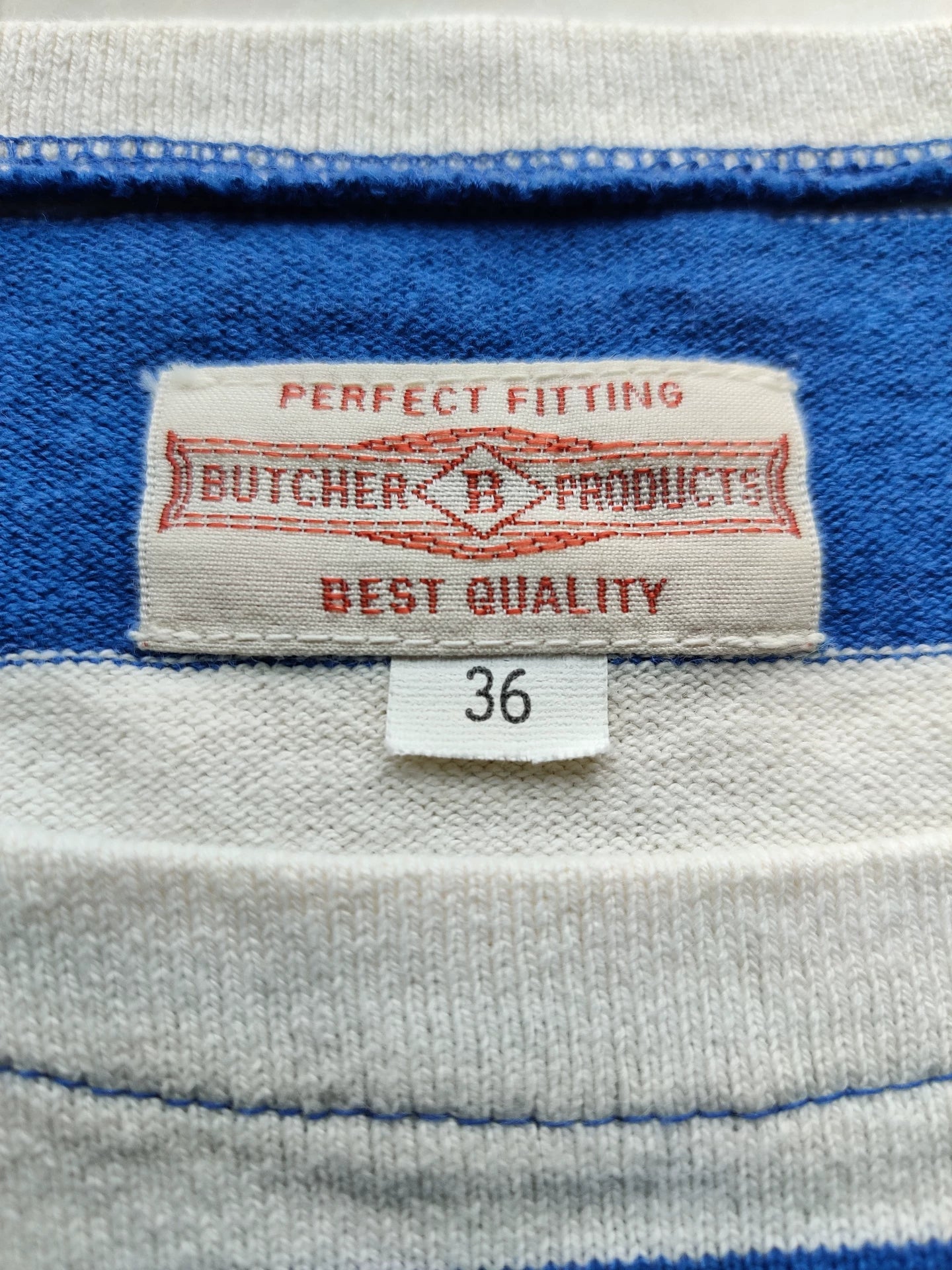 long sleeve navy striped shirt