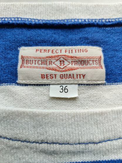 long sleeve navy striped shirt