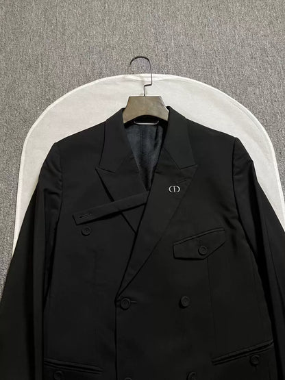 Dior Double-Breasted Black Suit Jacket