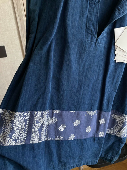 visvim Ikat Henley Indigo Dye Shirt