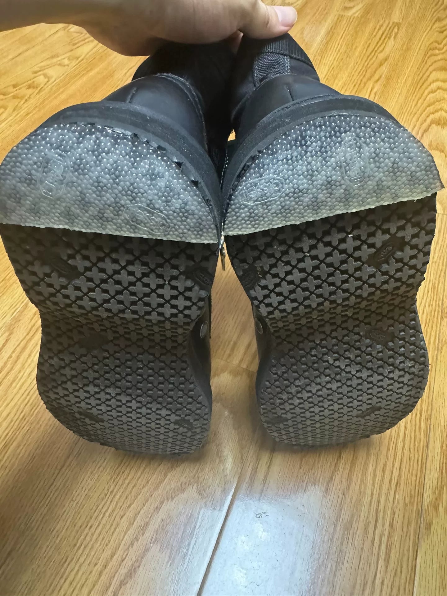 visvim black 7-hole military boots size 9