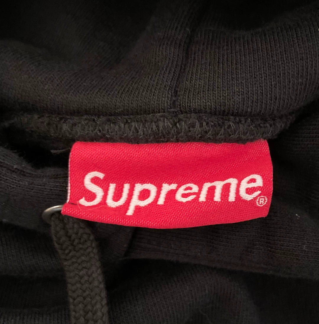 supreme sideline hooded sweatshirt black