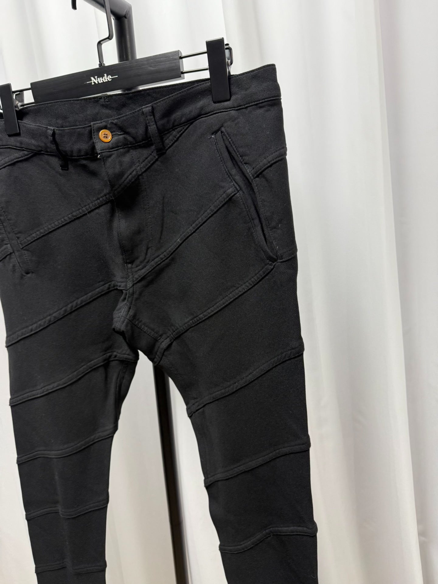 comme des garcons homme plus black pants