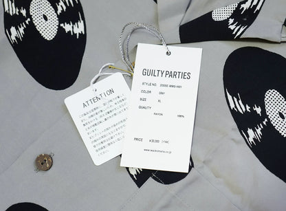 wacko maria ss hawaiian shirt in gray