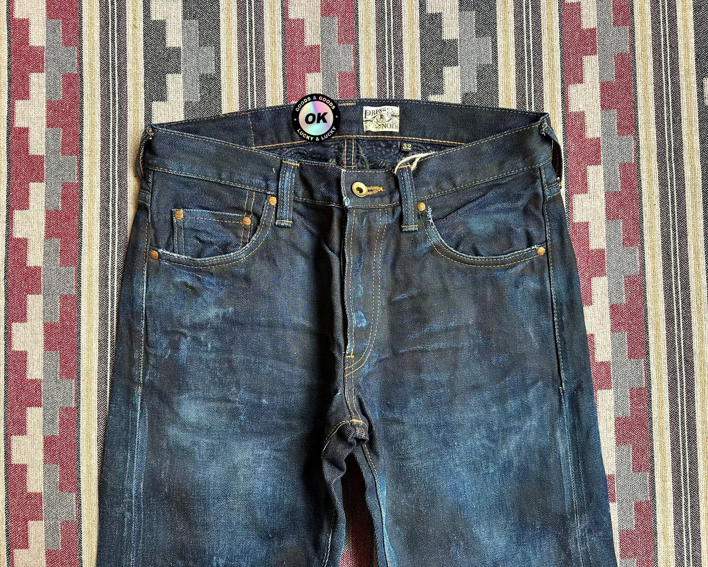 prps noir heavy wash denim jeans sample