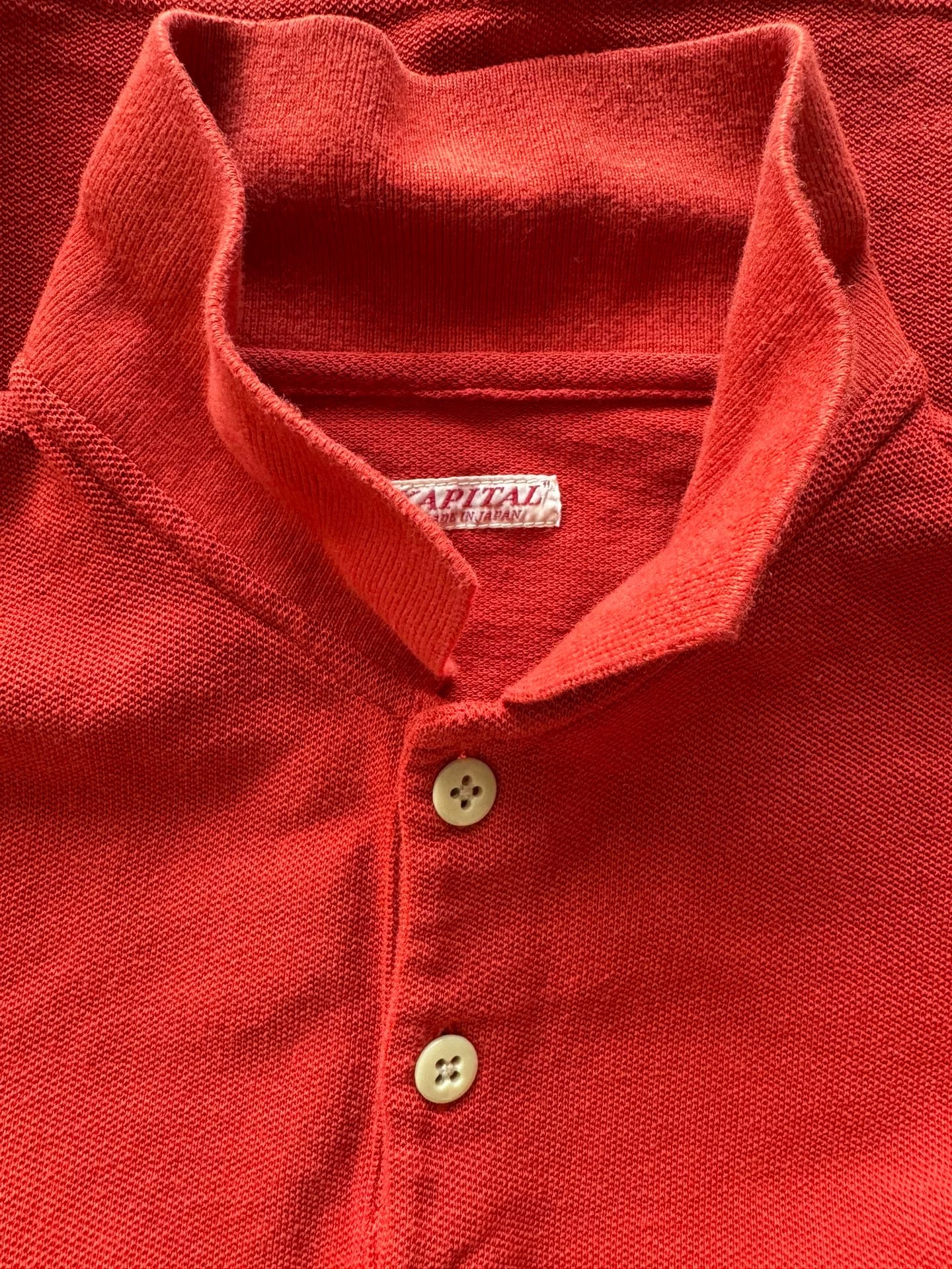 KAPITAL 23SS Piqué Mesh Pocket Polo Shirt