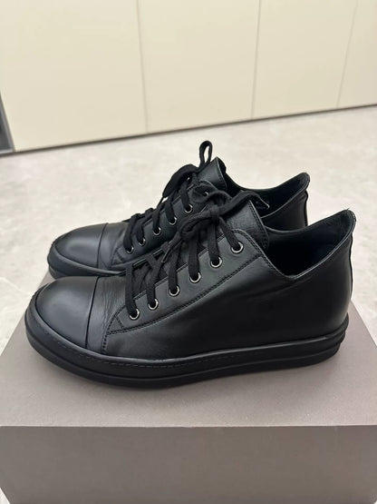 Rick Owens x Converse Black Leather Sneakers
