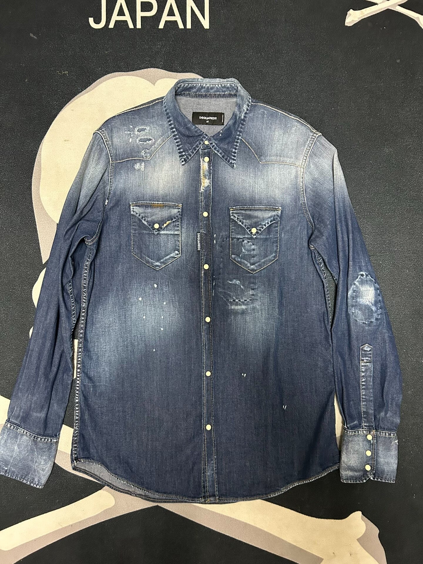dsquared2 Men's Denim Shirt with Unique Details