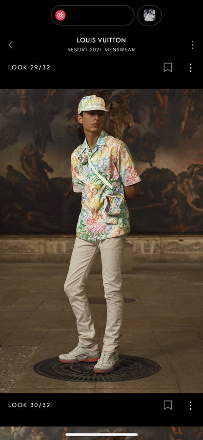 Louis Vuitton Crayon Print Short Sleeve Shirt