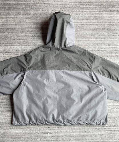 black gray blue zip pocket jacket