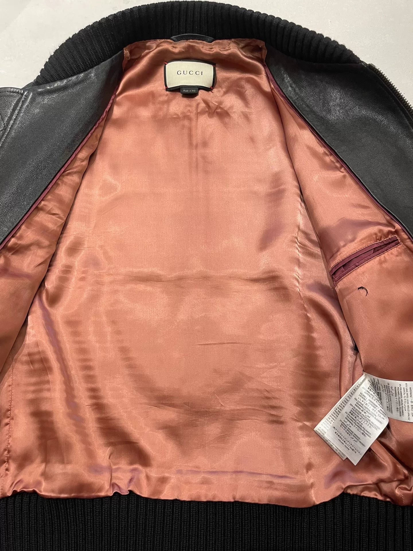 Gucci Embroidered Leather Jacket