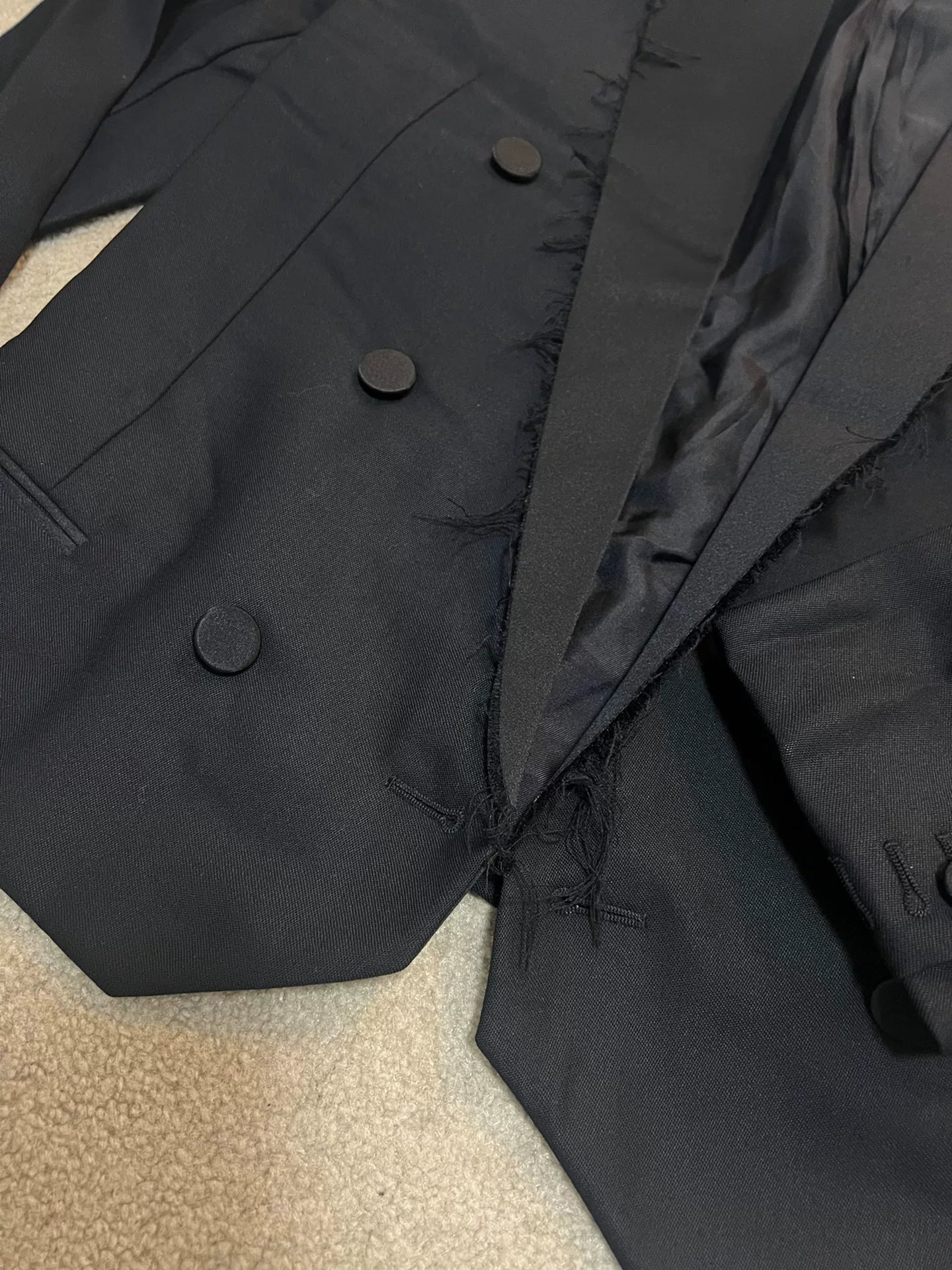 Saint Laurent Black Double-Breasted Blazer