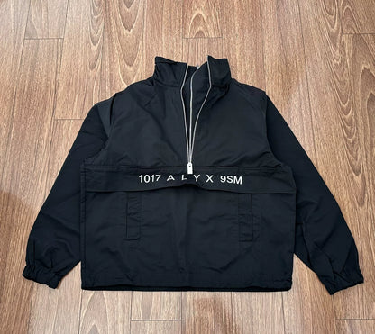 black short zip collar jacket