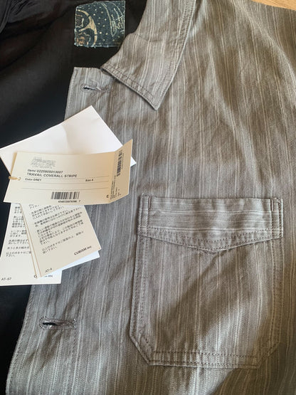 VISVIM TRAVAIL COVERALL STRIPE 25SS