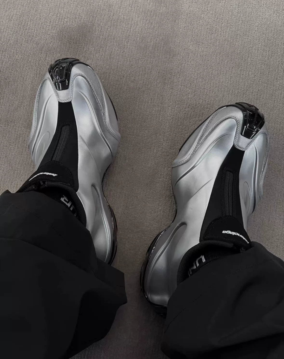 Balenciaga Metallic Basketball Sneakers Size 40