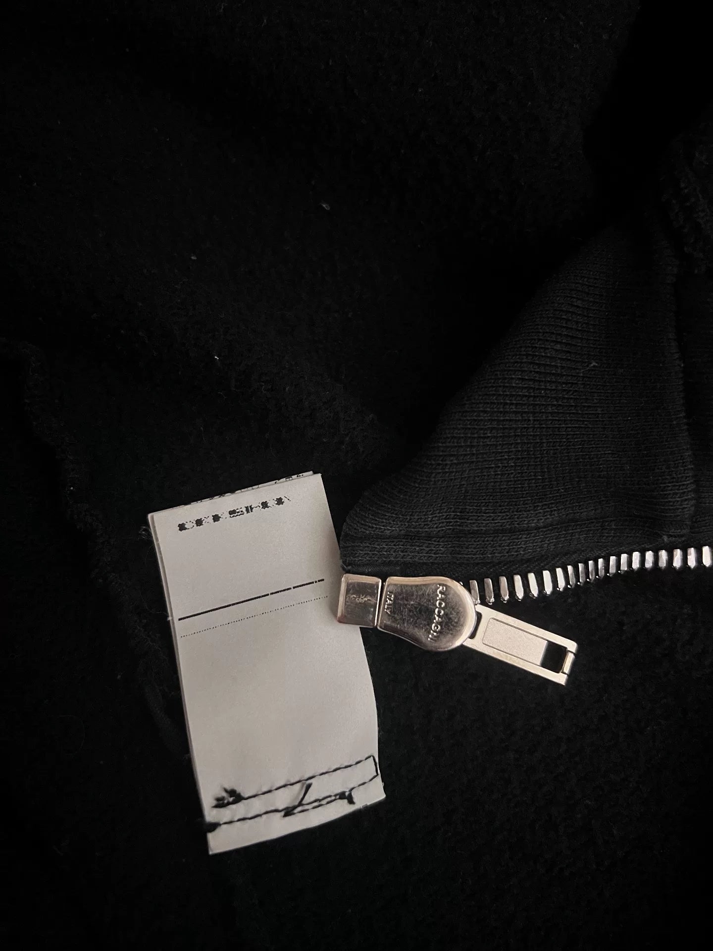 Rick Owens Black Zip Front Pilot Jacket