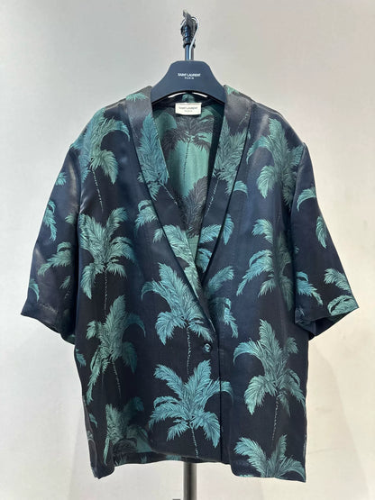 YSL Saint Laurent SS21 Palm Leaf Shirt