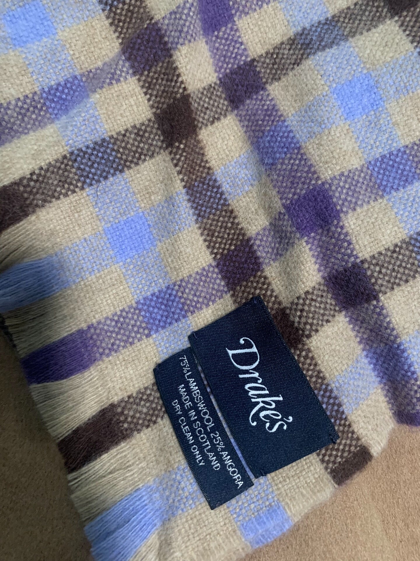 drakes wool angora rabbit scarf