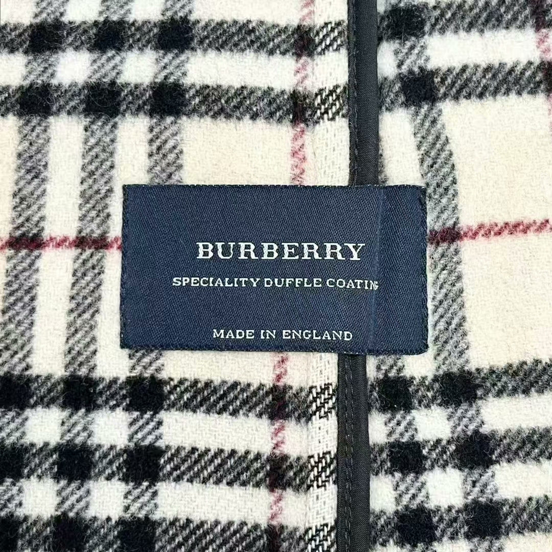 burberry black duffle coat with hood