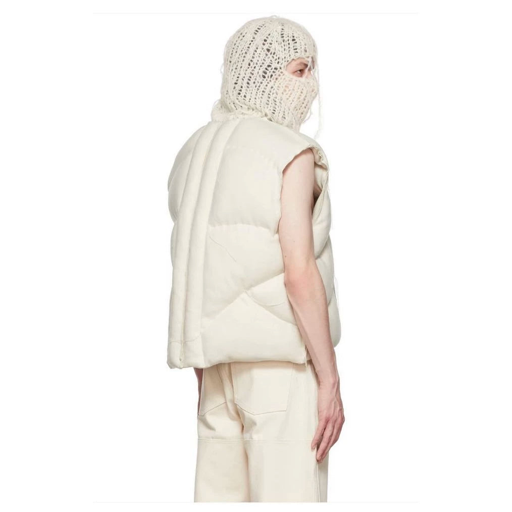 airei hand-stitched wool puffer vest