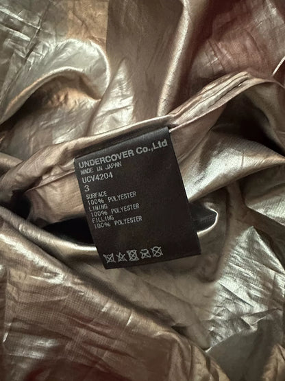 red astronaut hooded puffer jacket