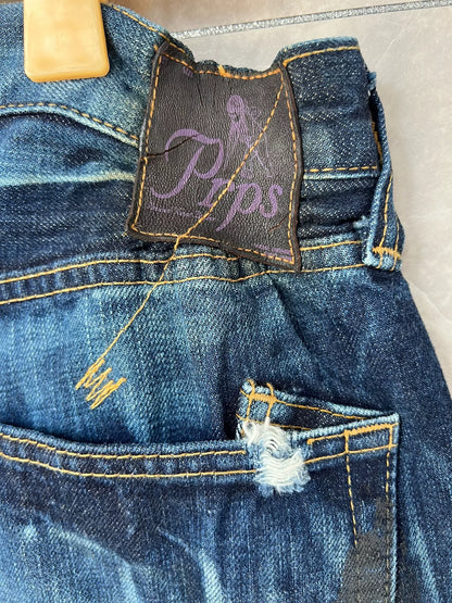 Prps 01 Fit Distressed Blue Jeans