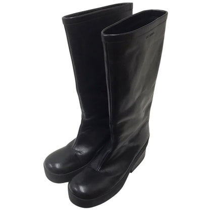 raf simons black leather boots size 43