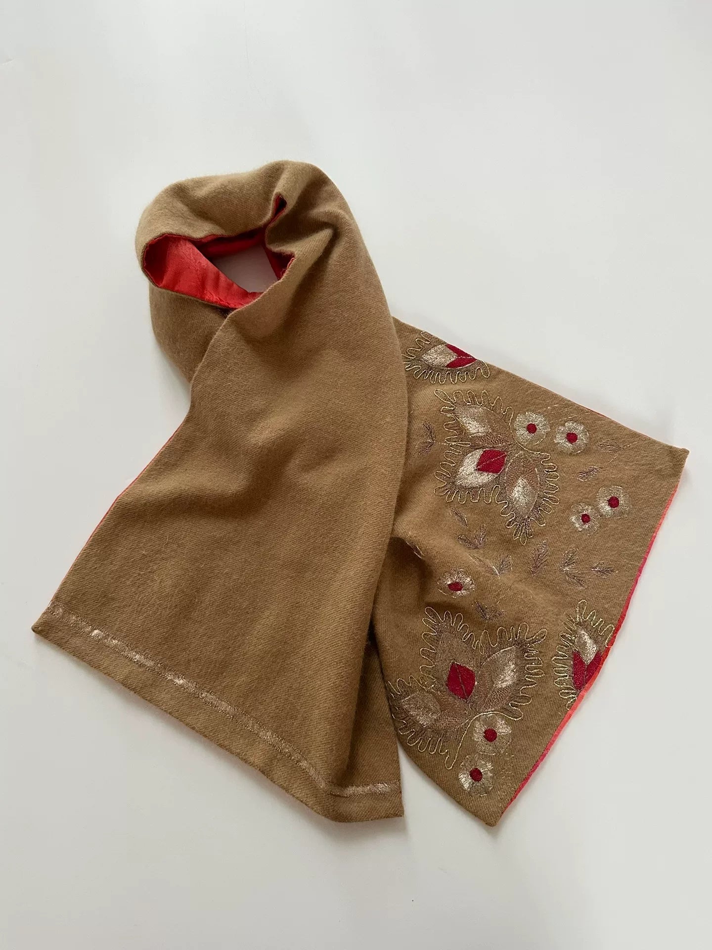 Dries Van Noten 90s Embroidered Wool Scarf