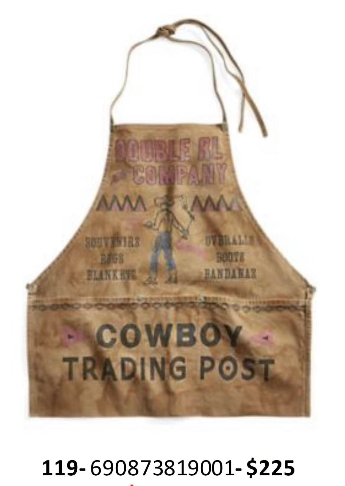 cowboy trading post apron by rrl