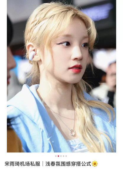 acne studios light blue logo sweatshirt